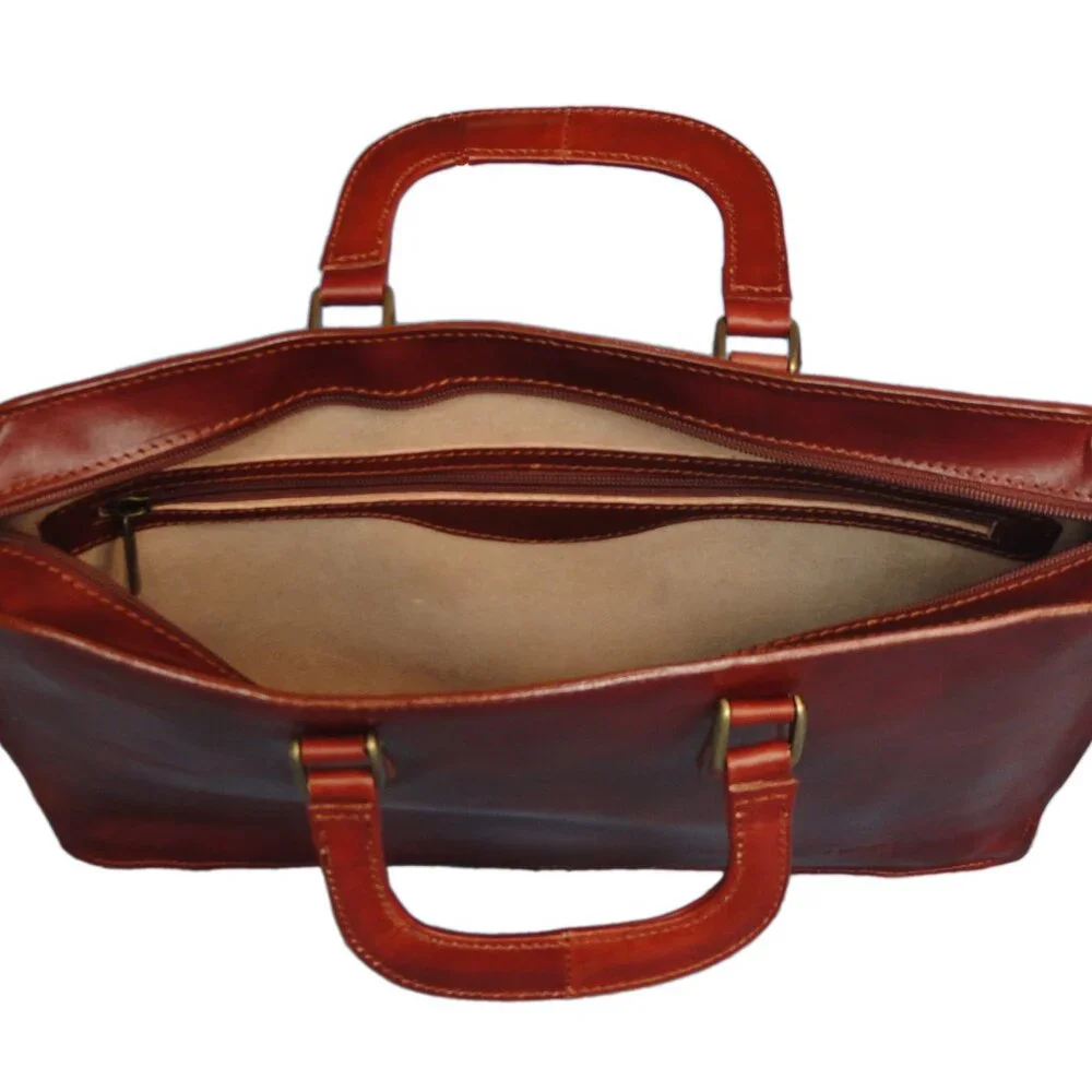 I Medici Brown Leather Women’s Briefcase